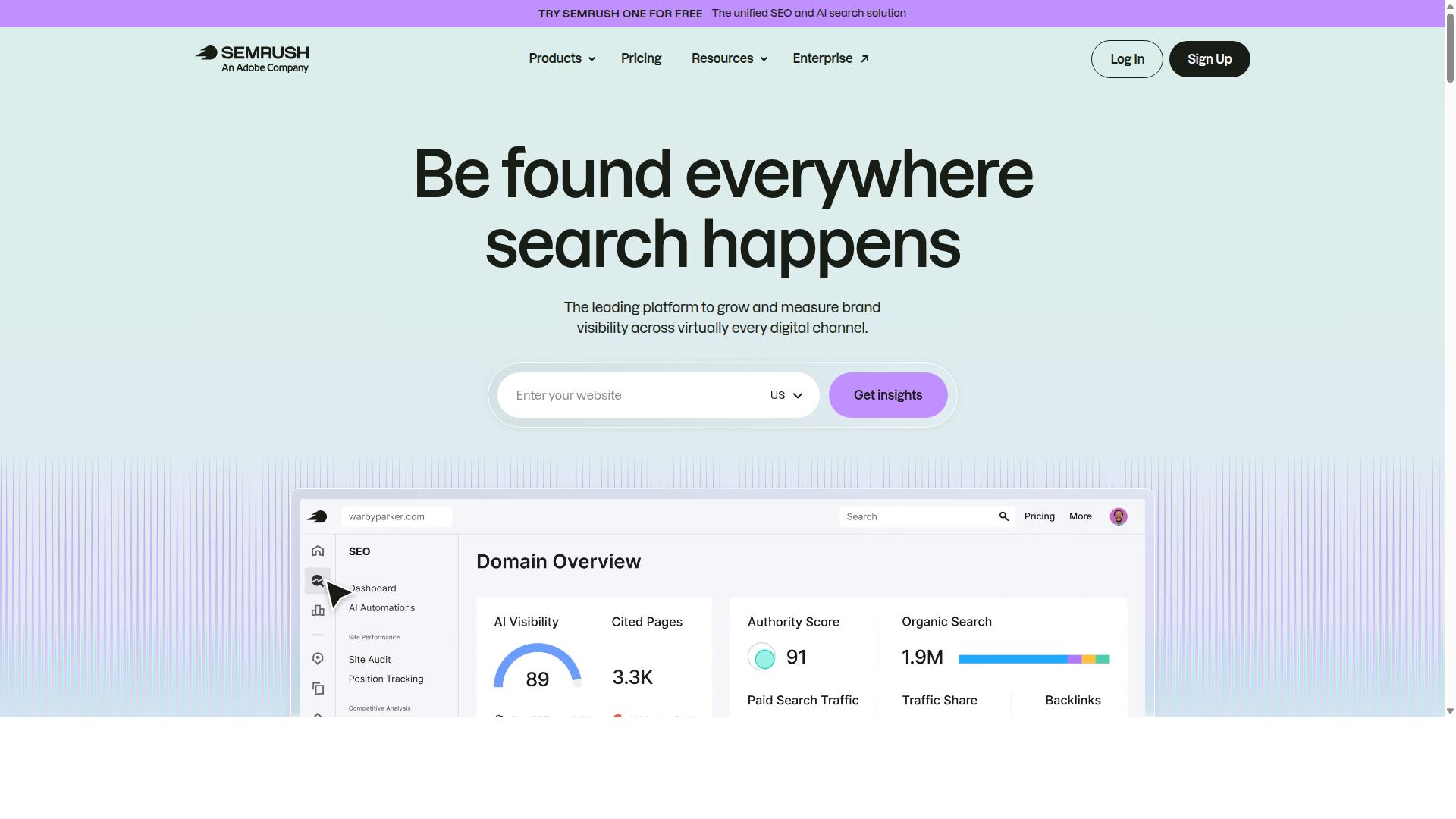 SEMrush website